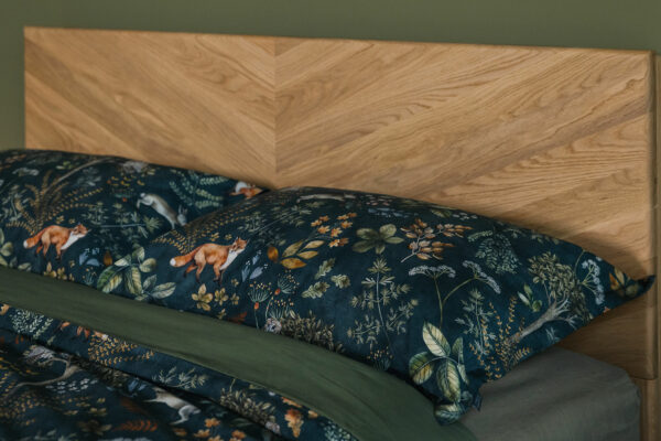 fox and flora print bedding