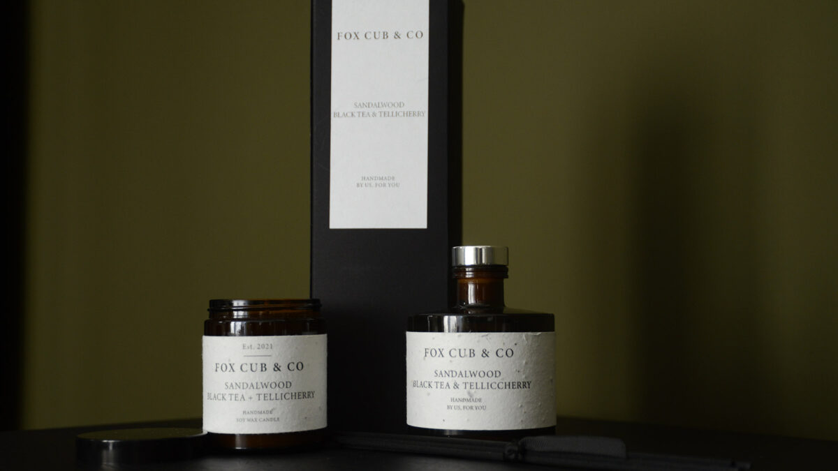 fox cub co diffuser and candle