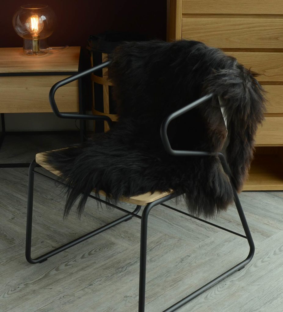 gabbia-chair-with-black-sheepskin-throw