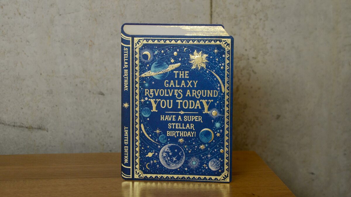 galaxy book birthday card
