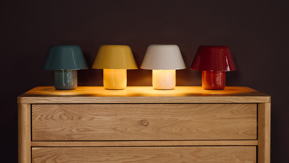 Colourful Mid-Century Style Enamel Table Lamps - Image 3