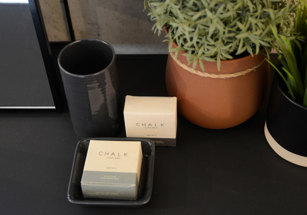 Dark Grey Bathroom Accessories Set Natural Bed Company