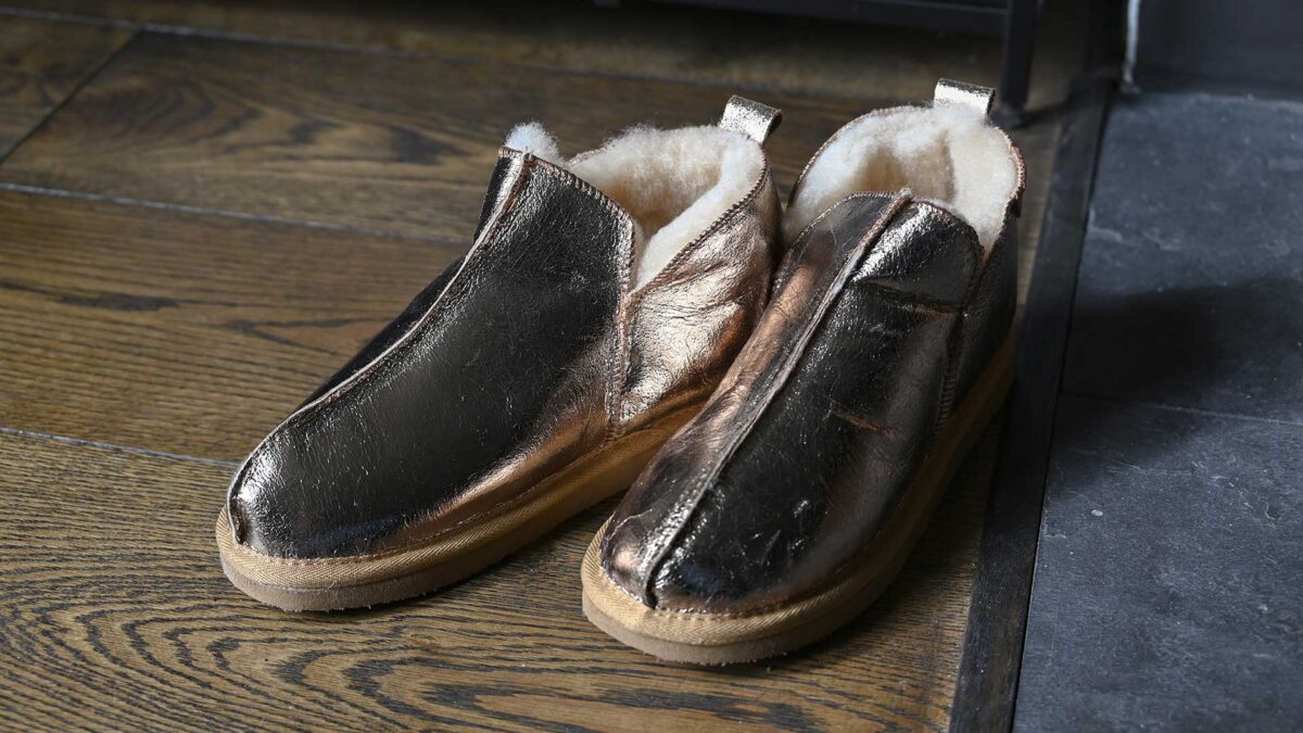 Annie Women's Sheepskin Slippers - Gold - Image 5