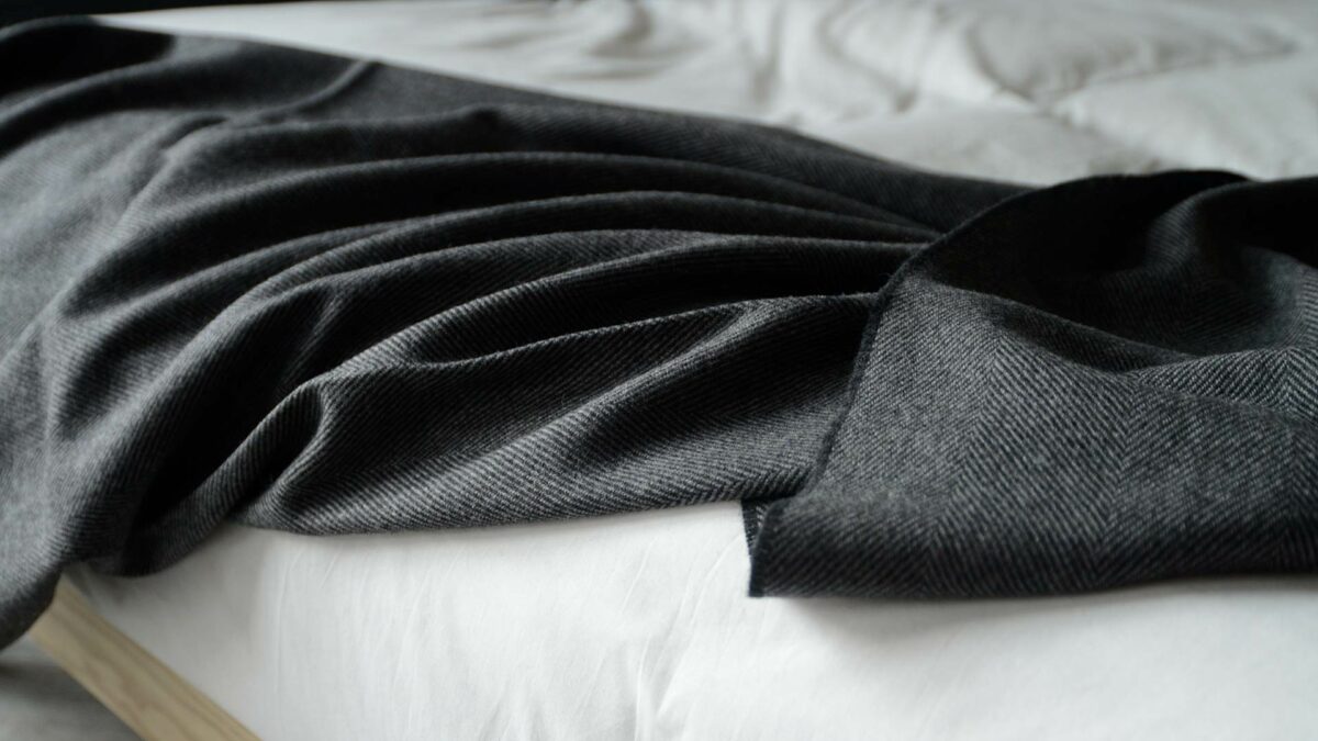 charcoal merino blanket