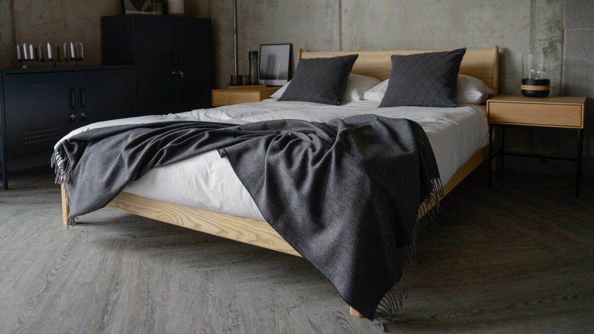 luxury dark grey throw