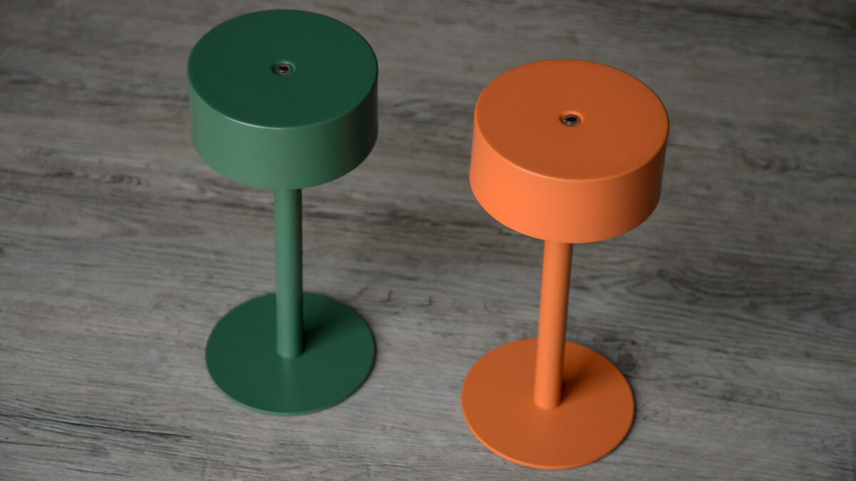 green and organe wireless rechargeable lamps