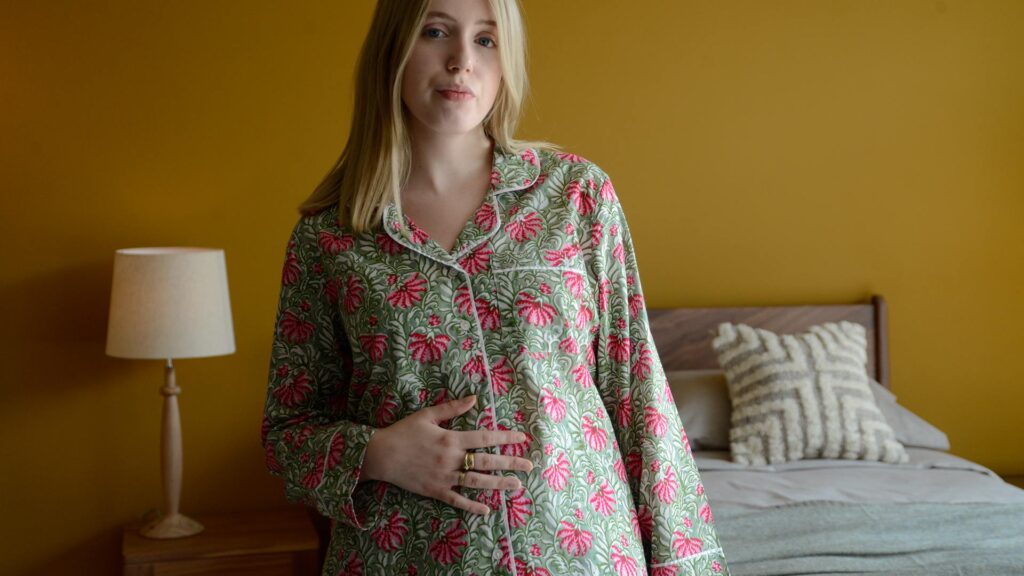 green and pink pure cotton pjs