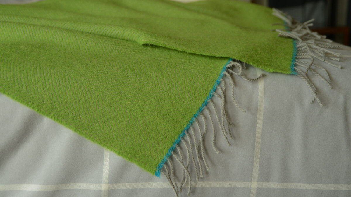 bright herringbone throws