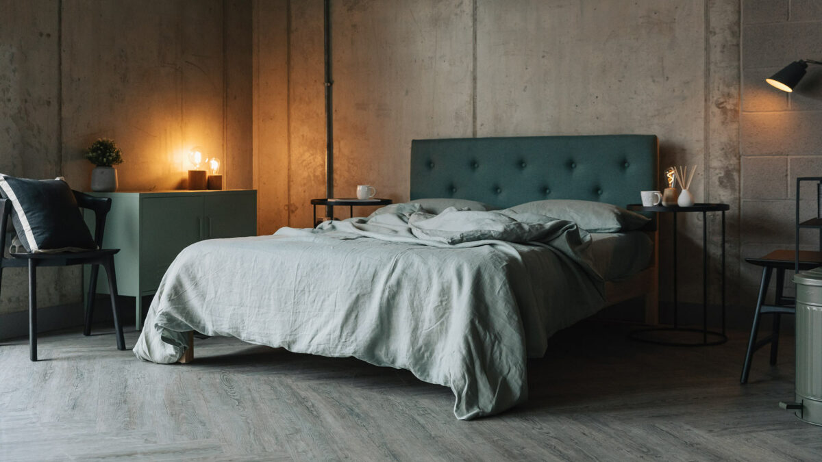green roomset Arran upholstered bed