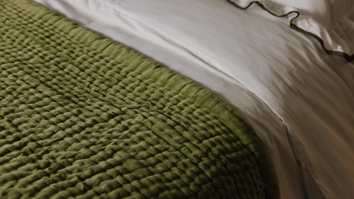 Stitched Velvet Bedspreads - 3 Colours - Image 7