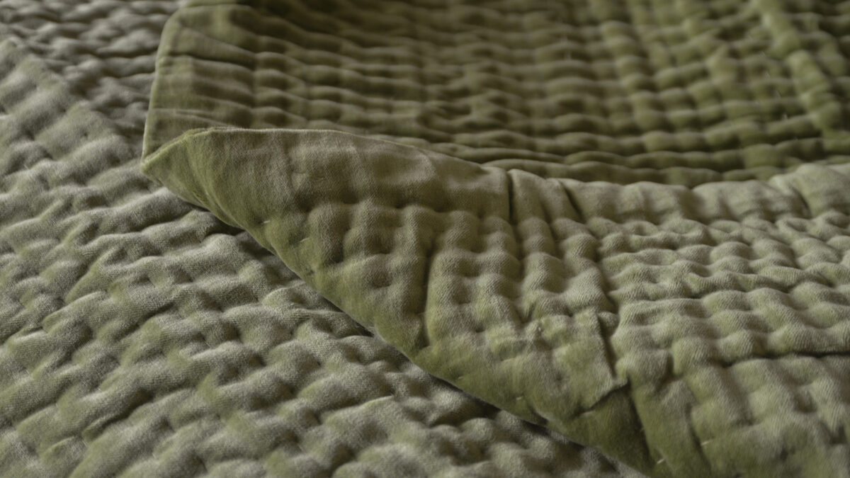 Stitched Velvet Bedspreads - 3 Colours - Image 9
