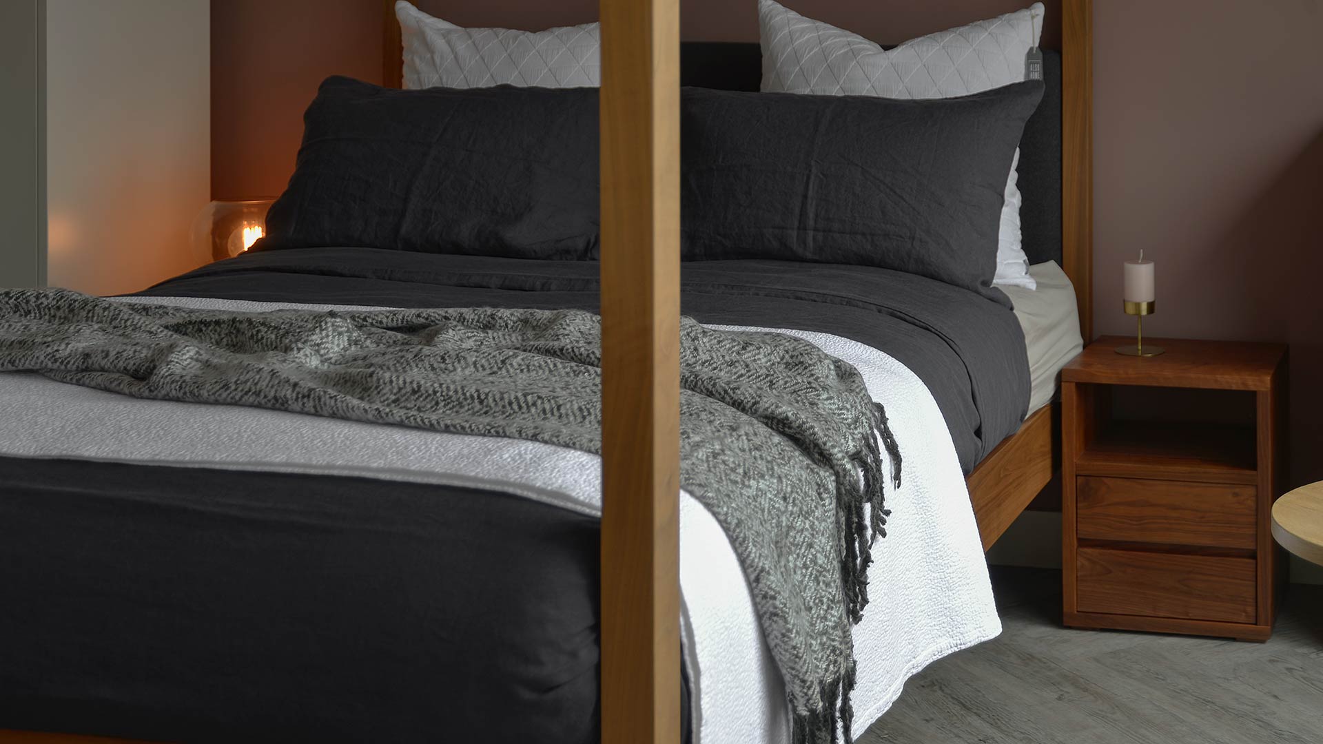 Super Soft Mohair Look Throw Herringbone