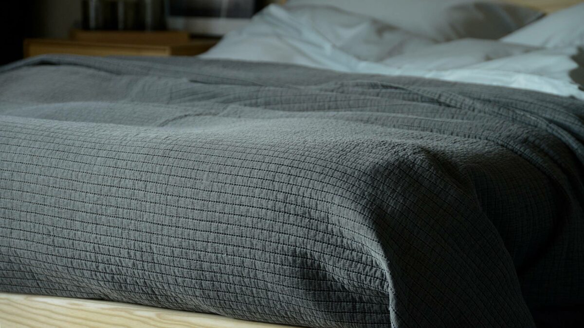 modern grey quilt