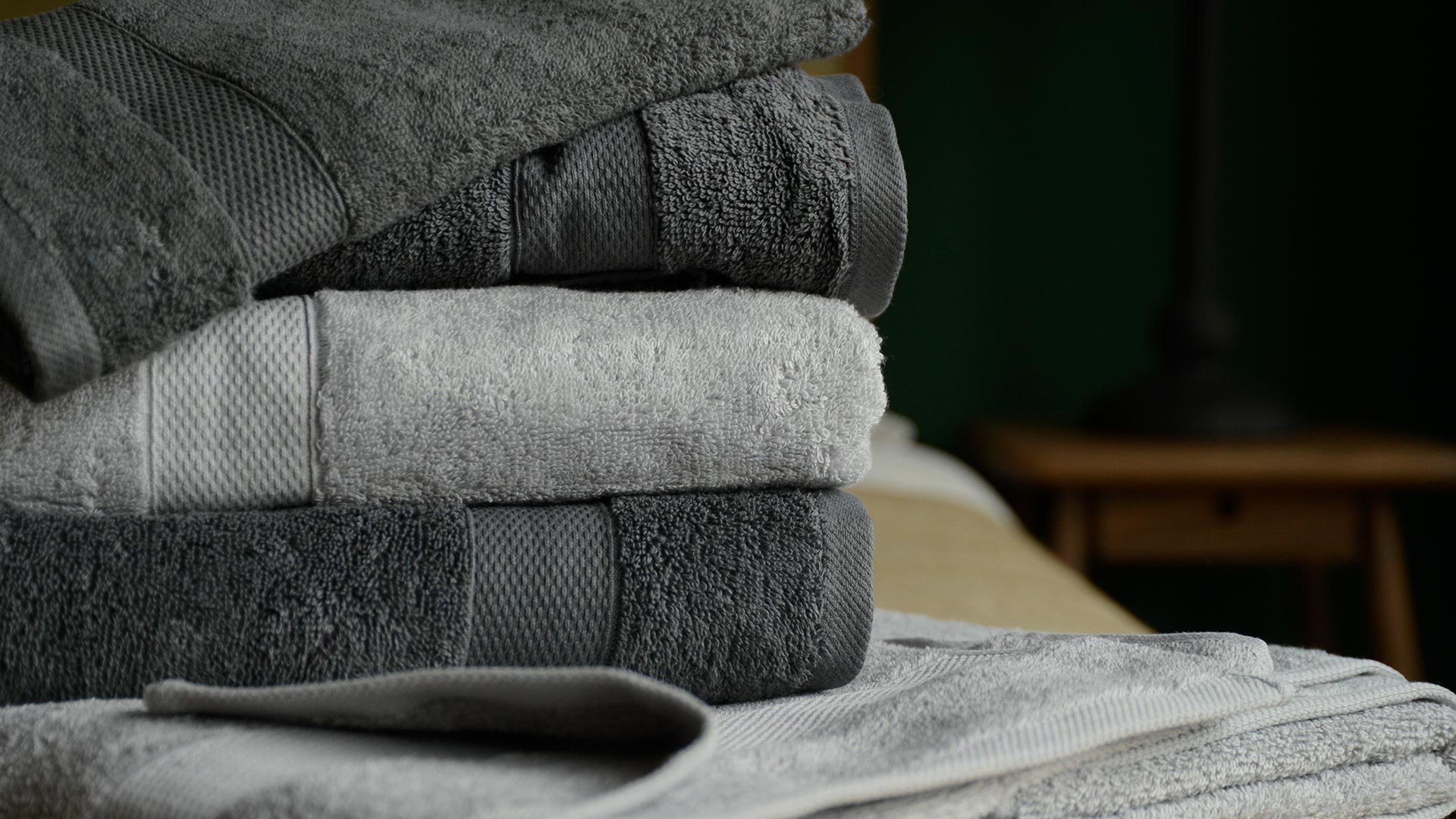 Cotton Towels in Slate Grey or Dove Grey