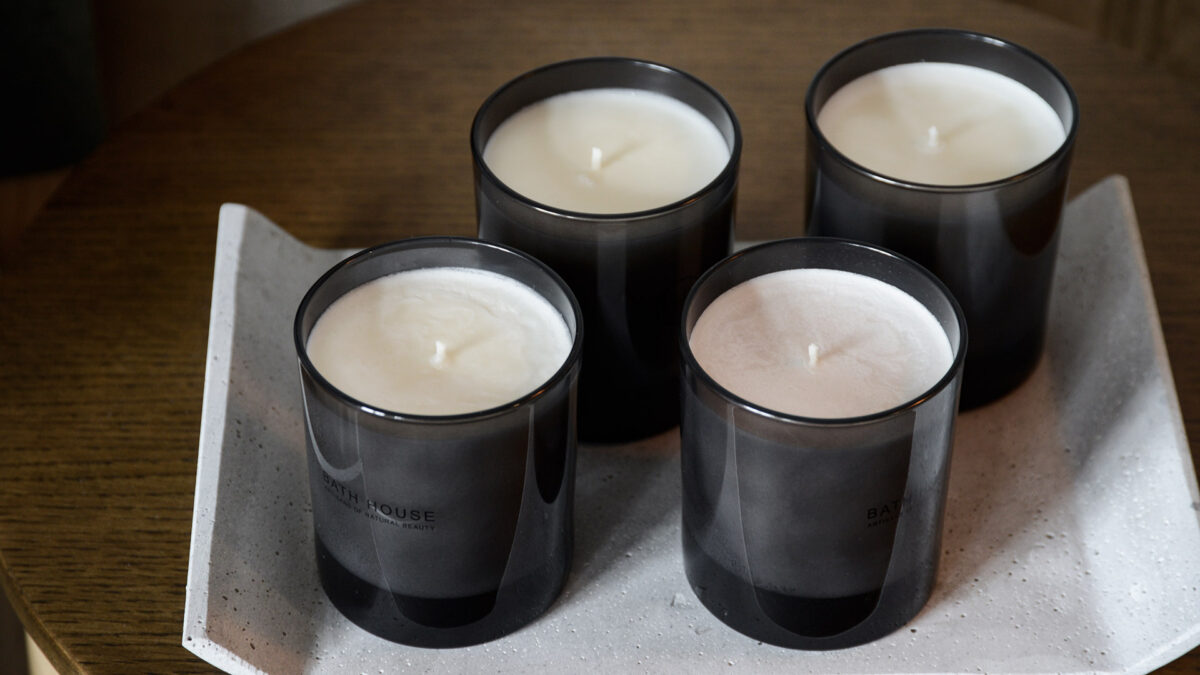 grey glass luxury scented candles