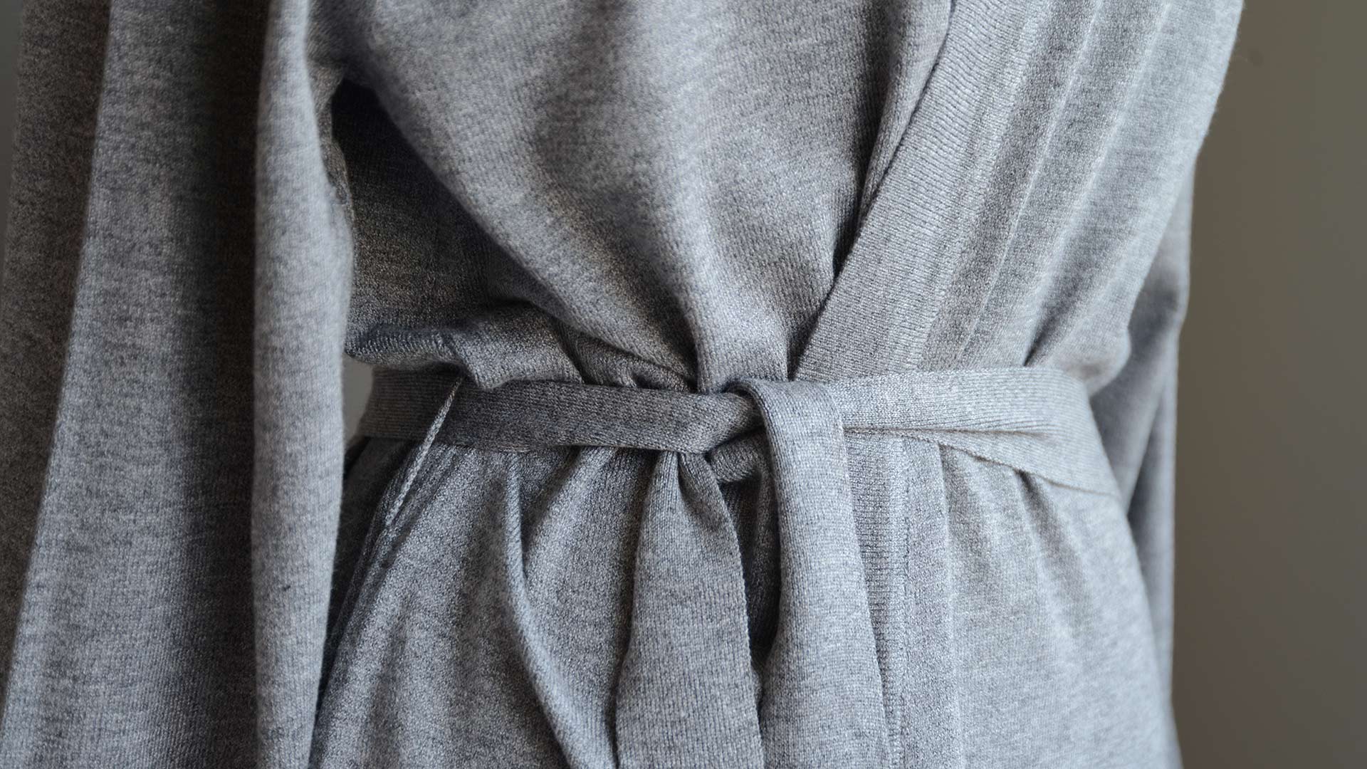 Knitted Robe in Grey | Lounge-wear | Natural Bed Company