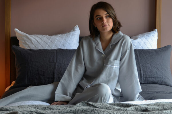 linen blend light grey pyjamas