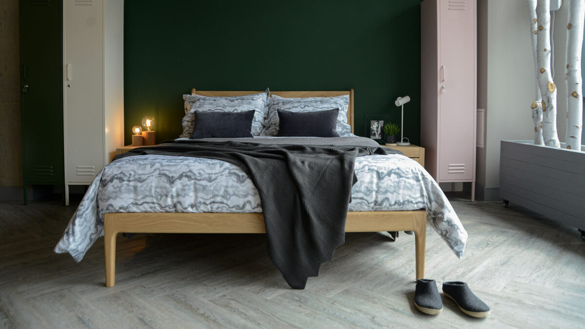 grey marbled pattern duvet set