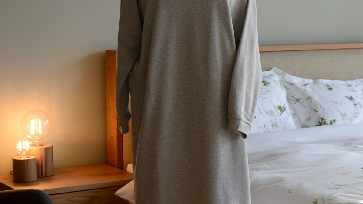 grey sweatshirt dress