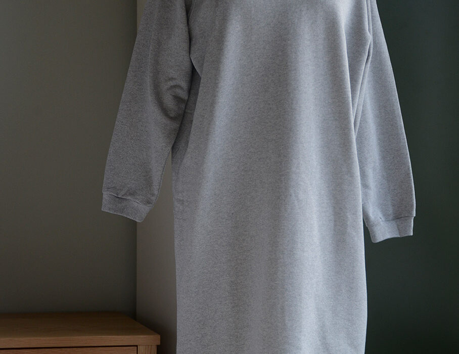 grey maxi sweatshirt dress no motif 1400
