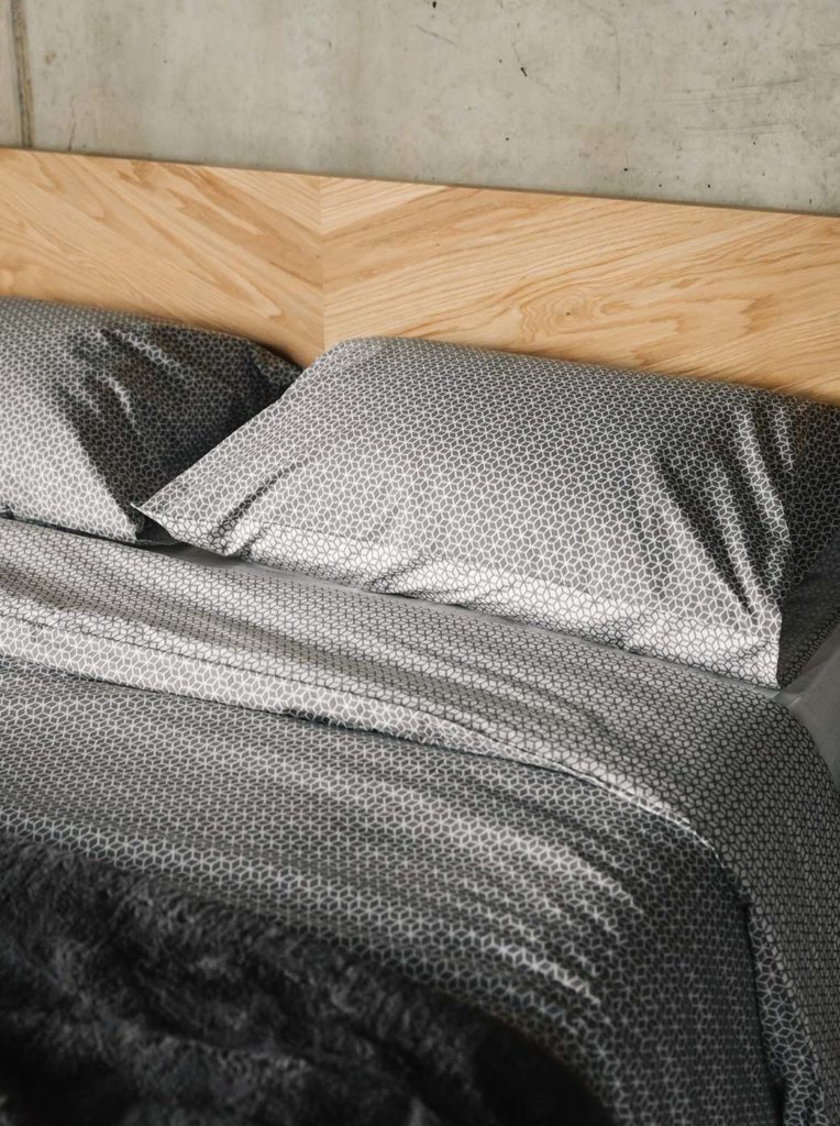 Sashiko reversible bedding - duvet set - grey