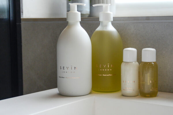 Sevin luxury natural and Paraben-free Bathroom toiletries with a Spa feel