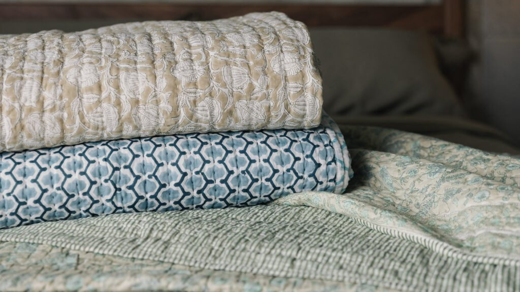 handmade block print quilts