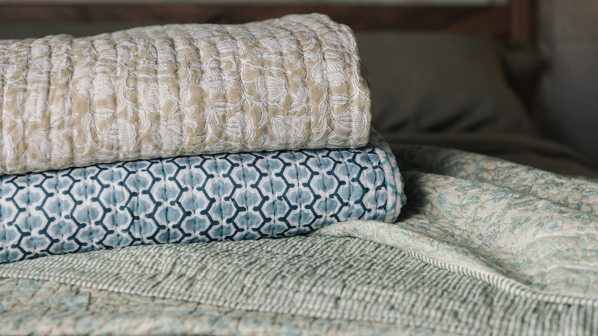Cotton quilted blankets best sale