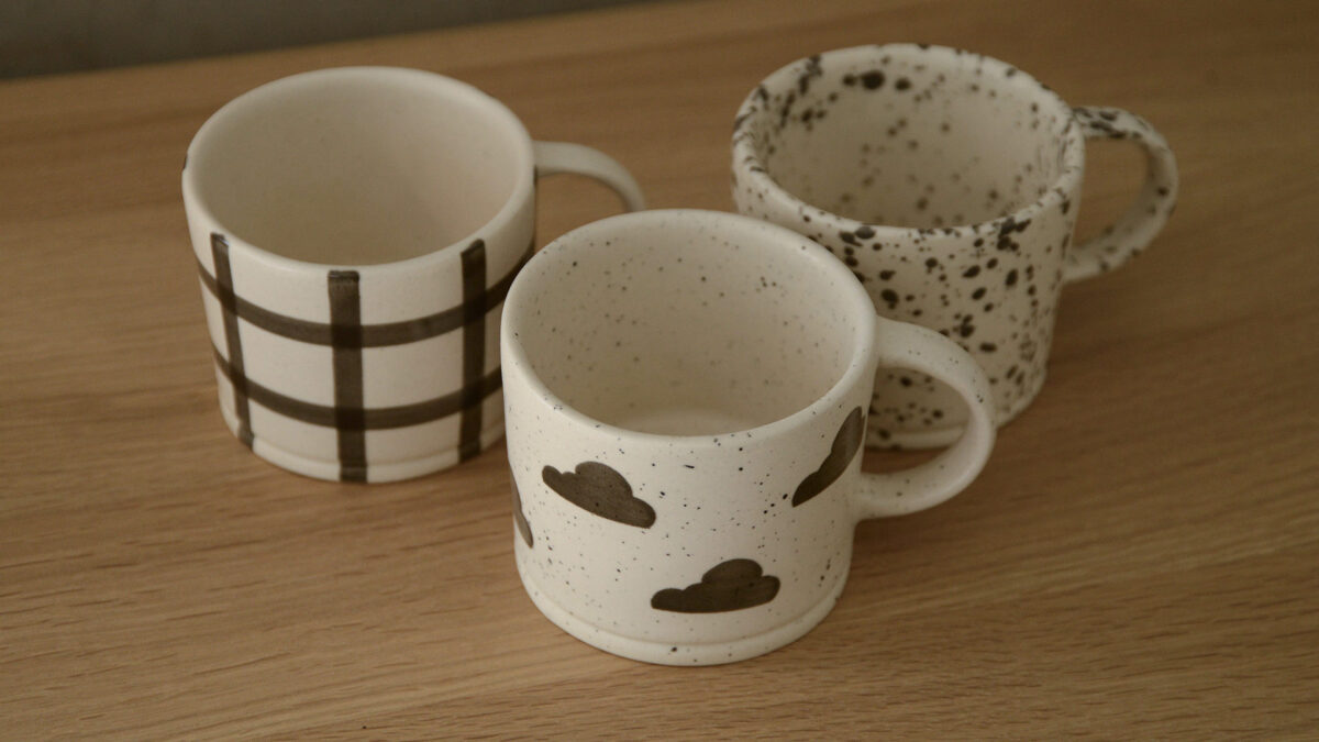 Stoneware Mugs - 3 Patterns - Image 2