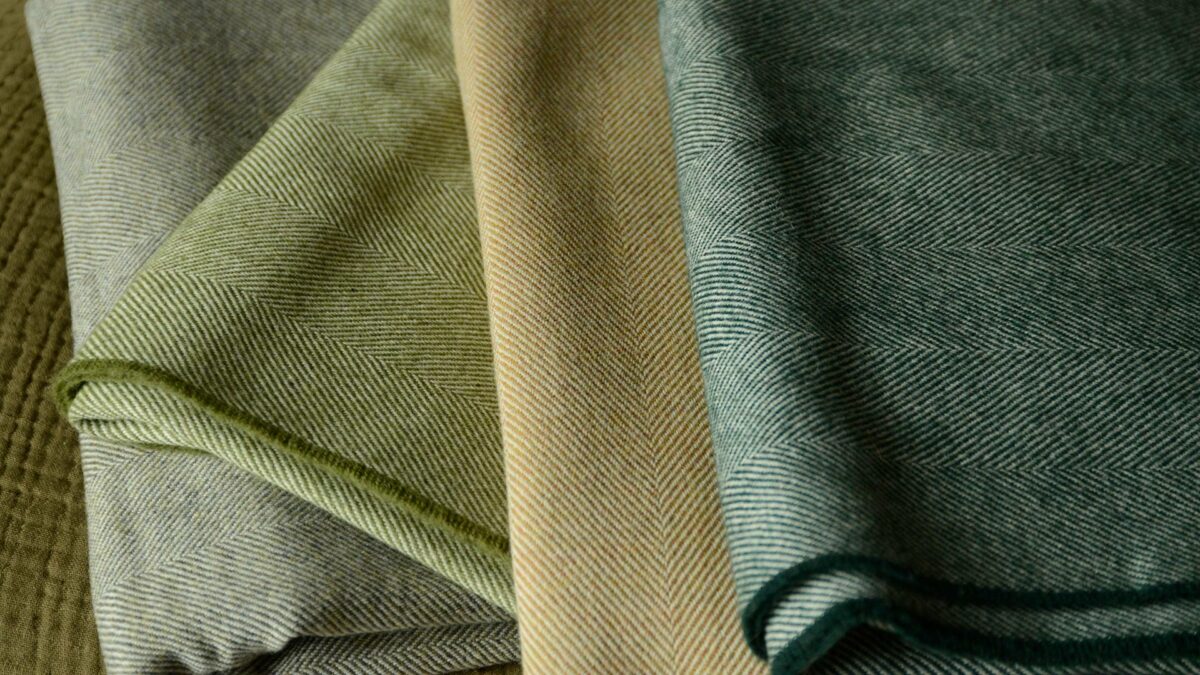 herrinbone throws in merino lambswool
