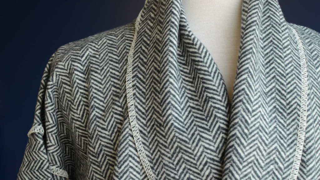 herringbone cosy robe