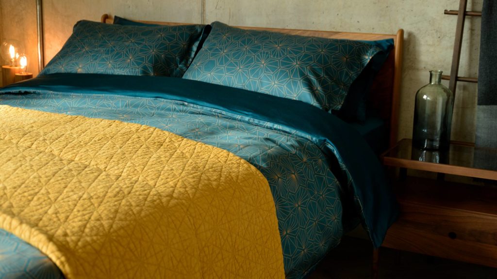 deep ochre bedspread