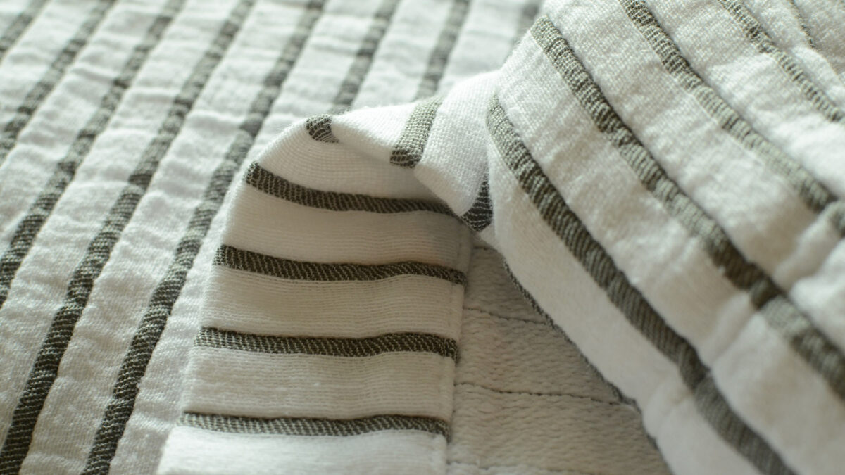 modern striped blanket