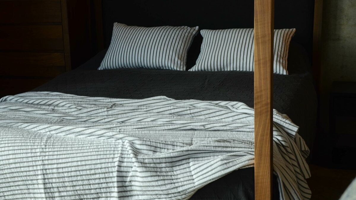 modern striped blanket