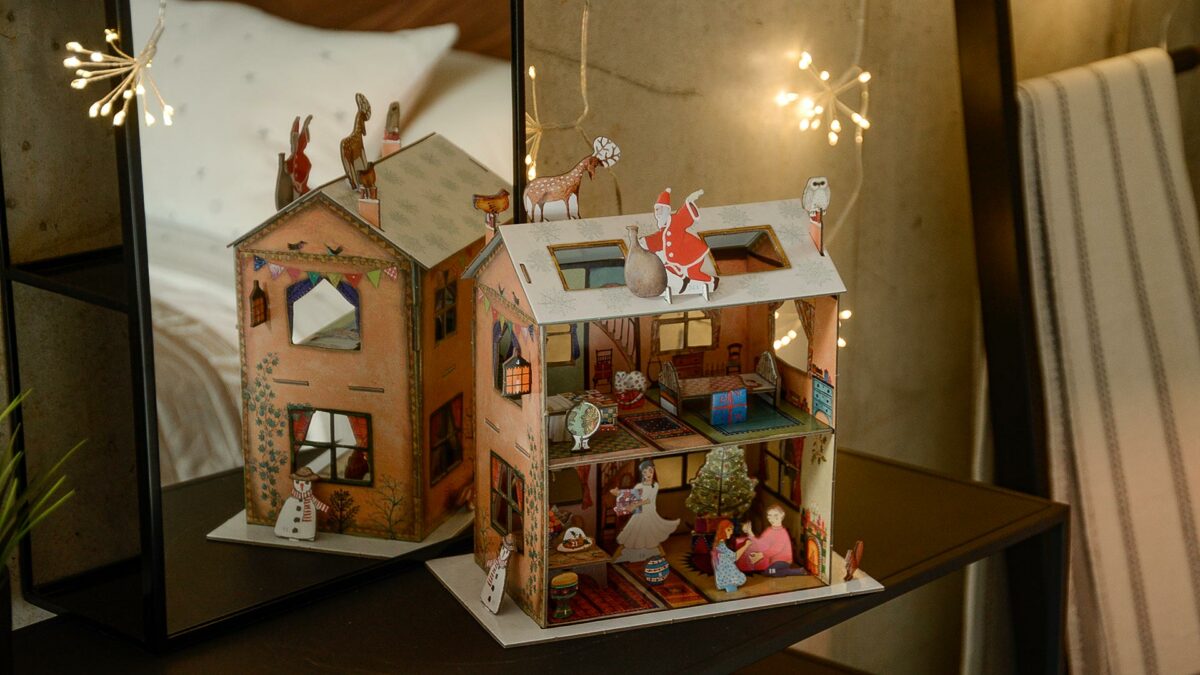 house advent card side view