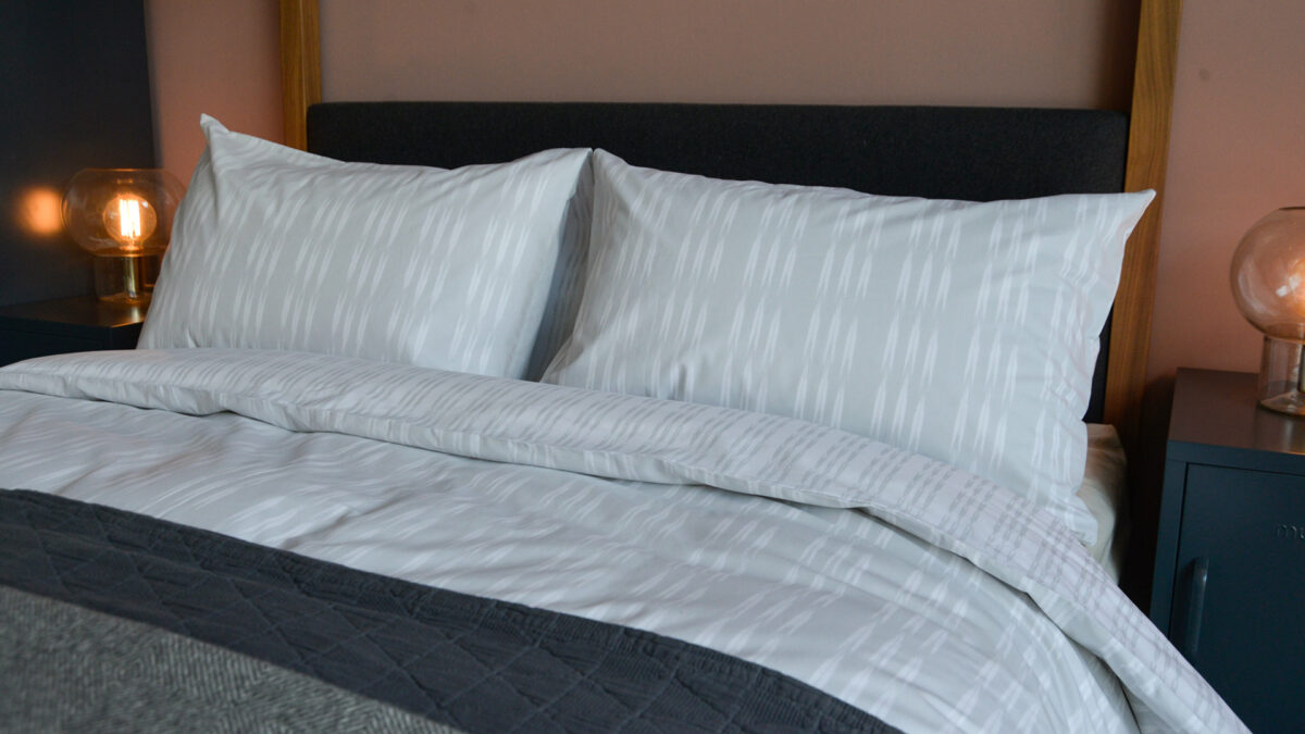 ikat stripe duvet set reversible main