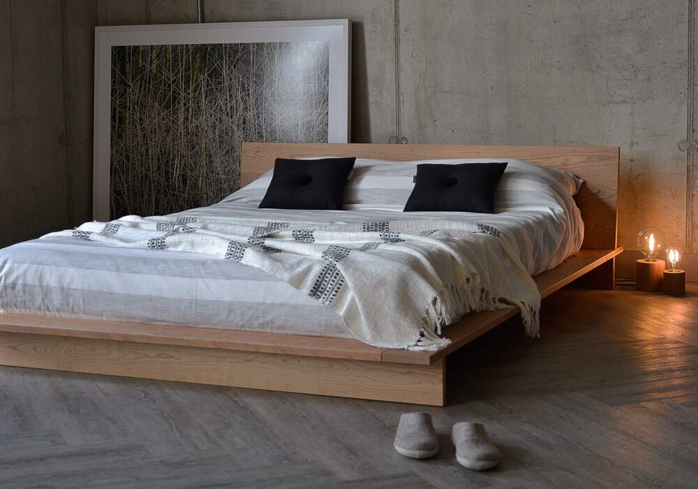 Oregon Low Platform Bed Solid Wood Natural Bed Company