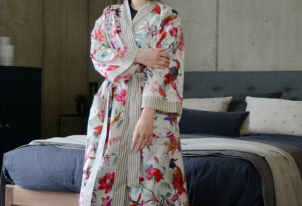 ivory and pink berries robe 1400