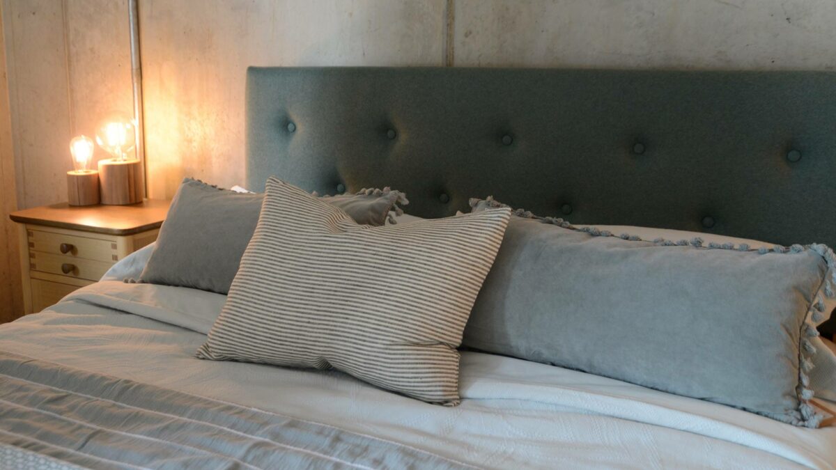 ivory and slate grey linen cushion covers
