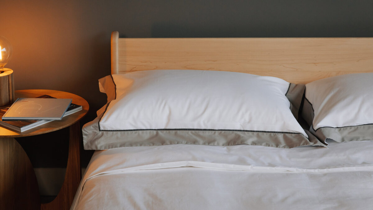 ivory and taupe bedding range on maple pimlico