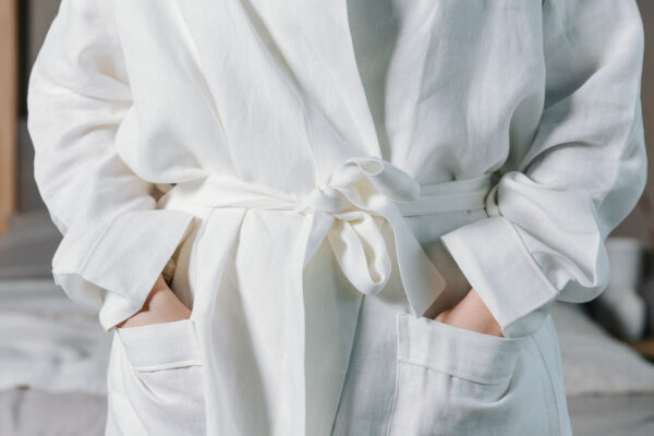 pure linen robe