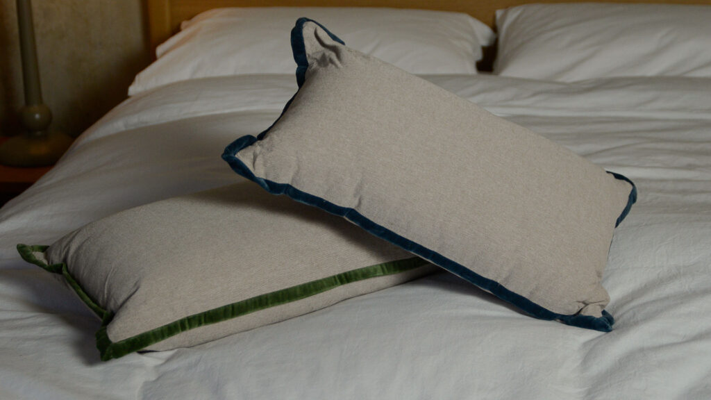 jaipur velvet trim cushion stack