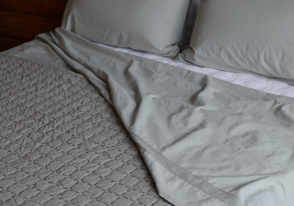 Stonewashed Cotton Bedding Set I Storm Grey Natural Bed Co