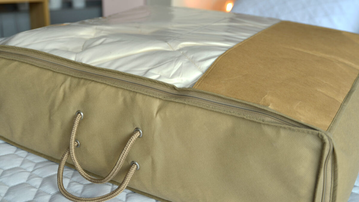 kapok and cotton filled duvet in packaging