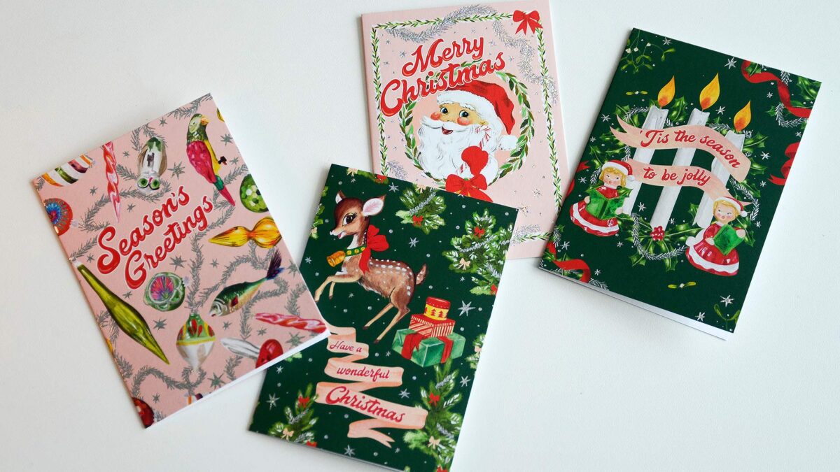 kitsch christmas card collection