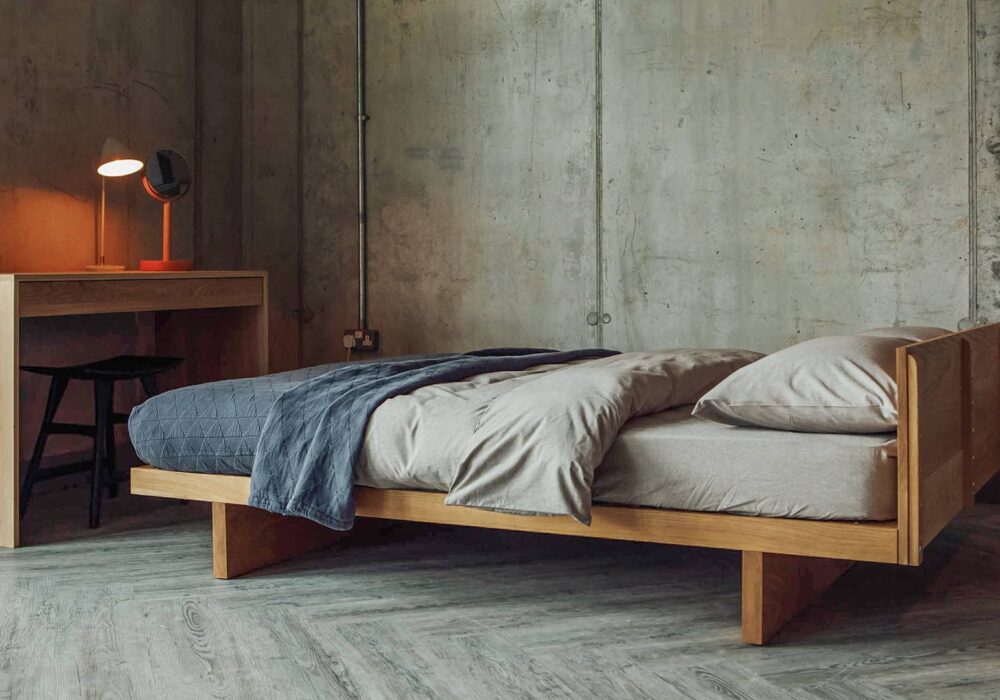 Kyoto Japanese Bed with Headboard Natural Bed Company