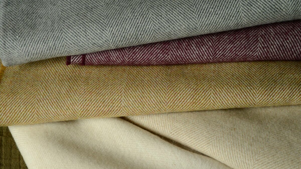 large herringbone throws colour range