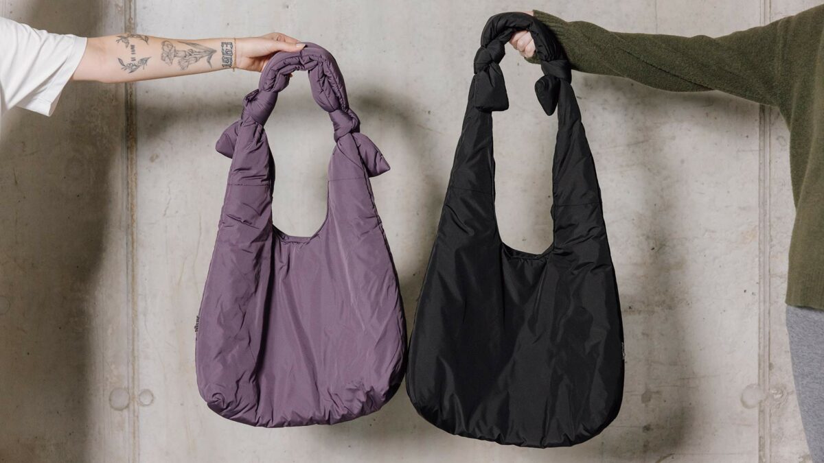 large padded bags purple or black
