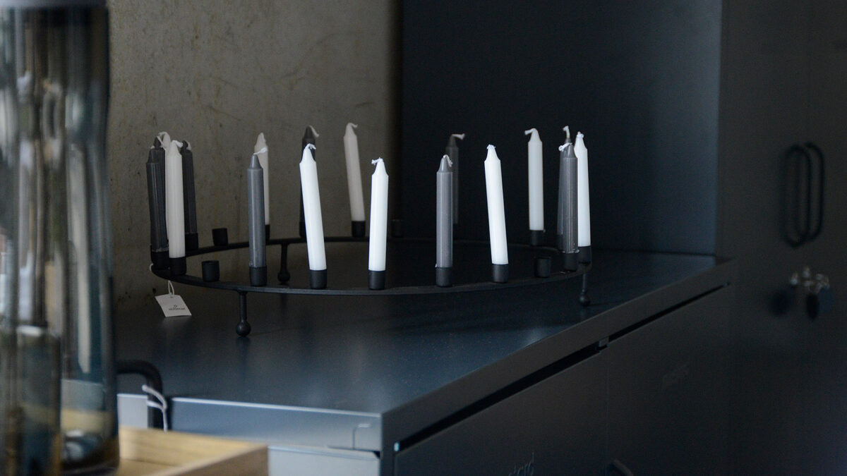 large ring shape candle holder