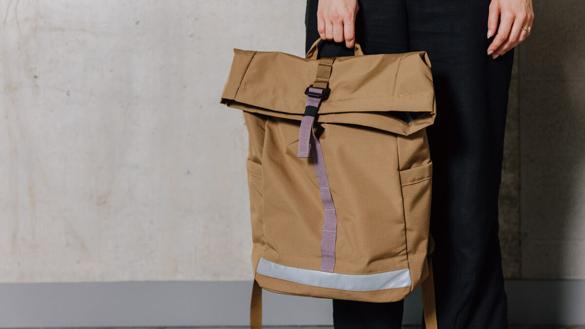 large roll top back pack front
